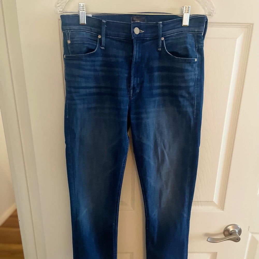 Mother Frayed Hem Cropped  Jeans